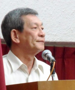 福州会馆总务程道润先生为晚会致词