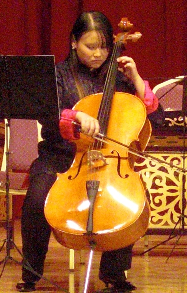 郑康仪（现任华乐团团长）的大提琴独奏表演
